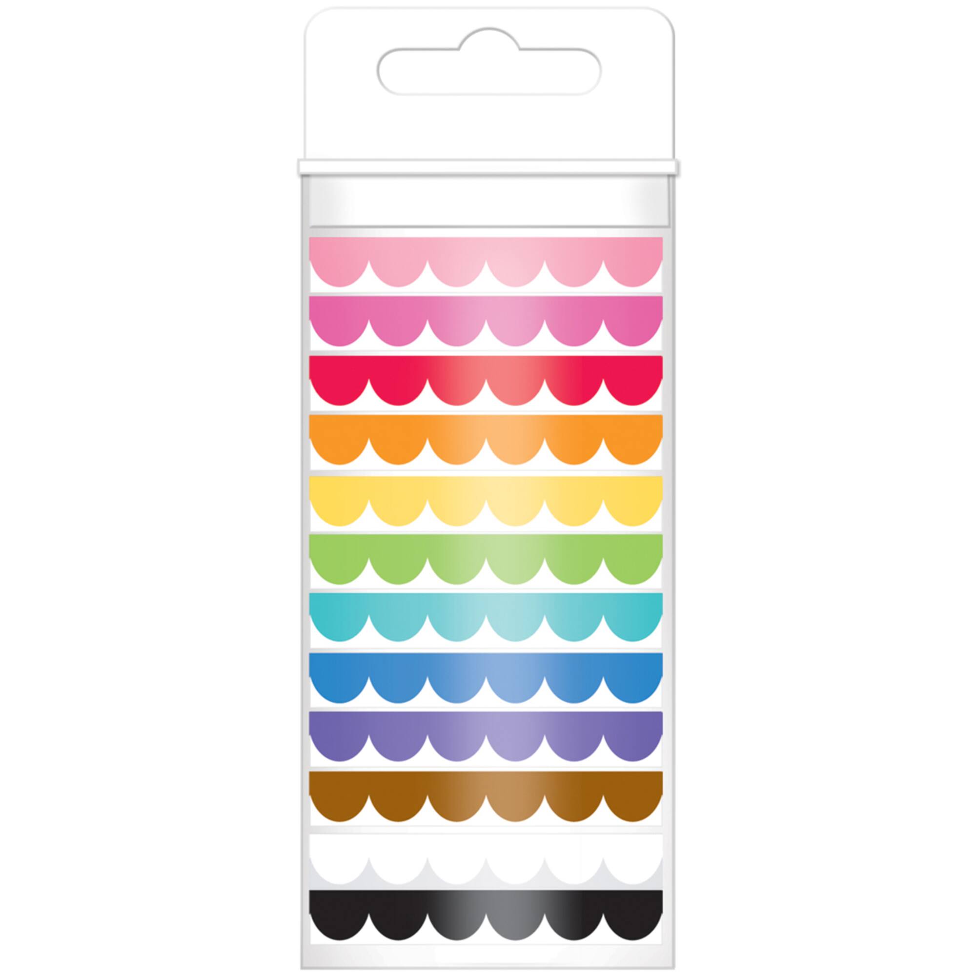 Doodlebug Design Inc.™ Monochromatic Scalloped Washi Tape Set